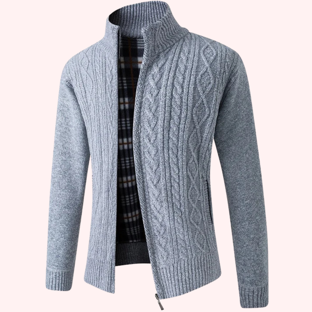 Classic men's vest with zipper for stylish layering