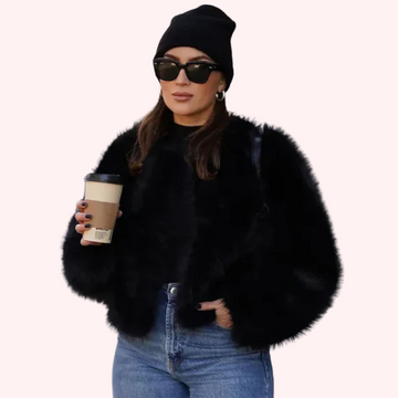 Casual faux fur jacket for women