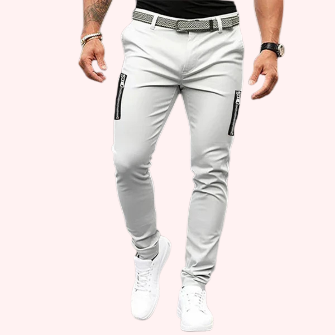 Comfortable slim fit chino pants for men