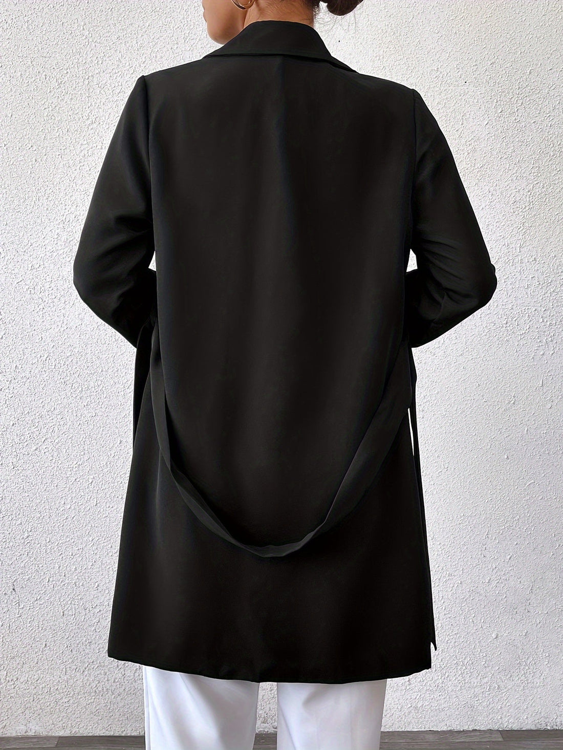 Women's double-breasted trench coat fashion casual windbreaker