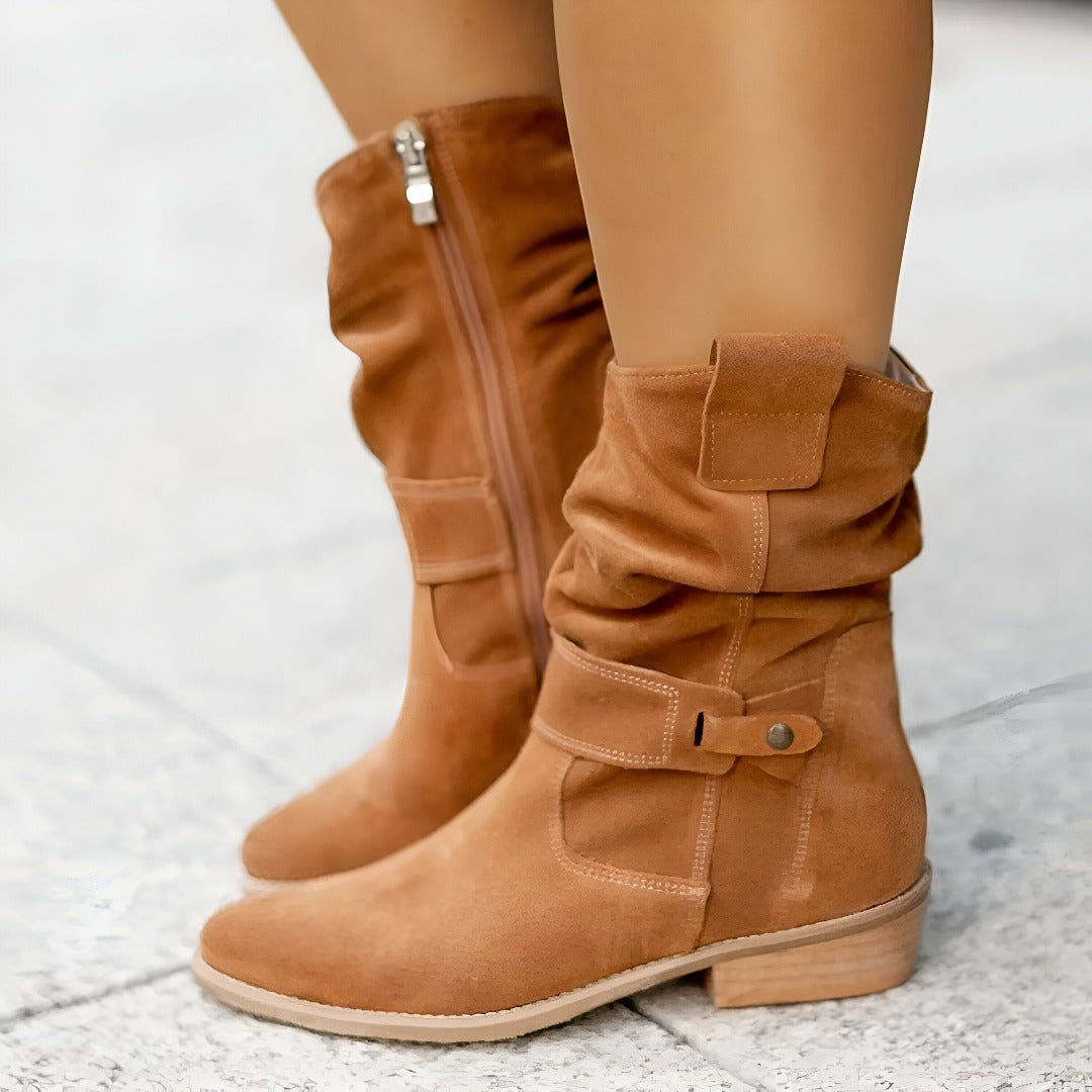 Casual plush boots for cozy outings